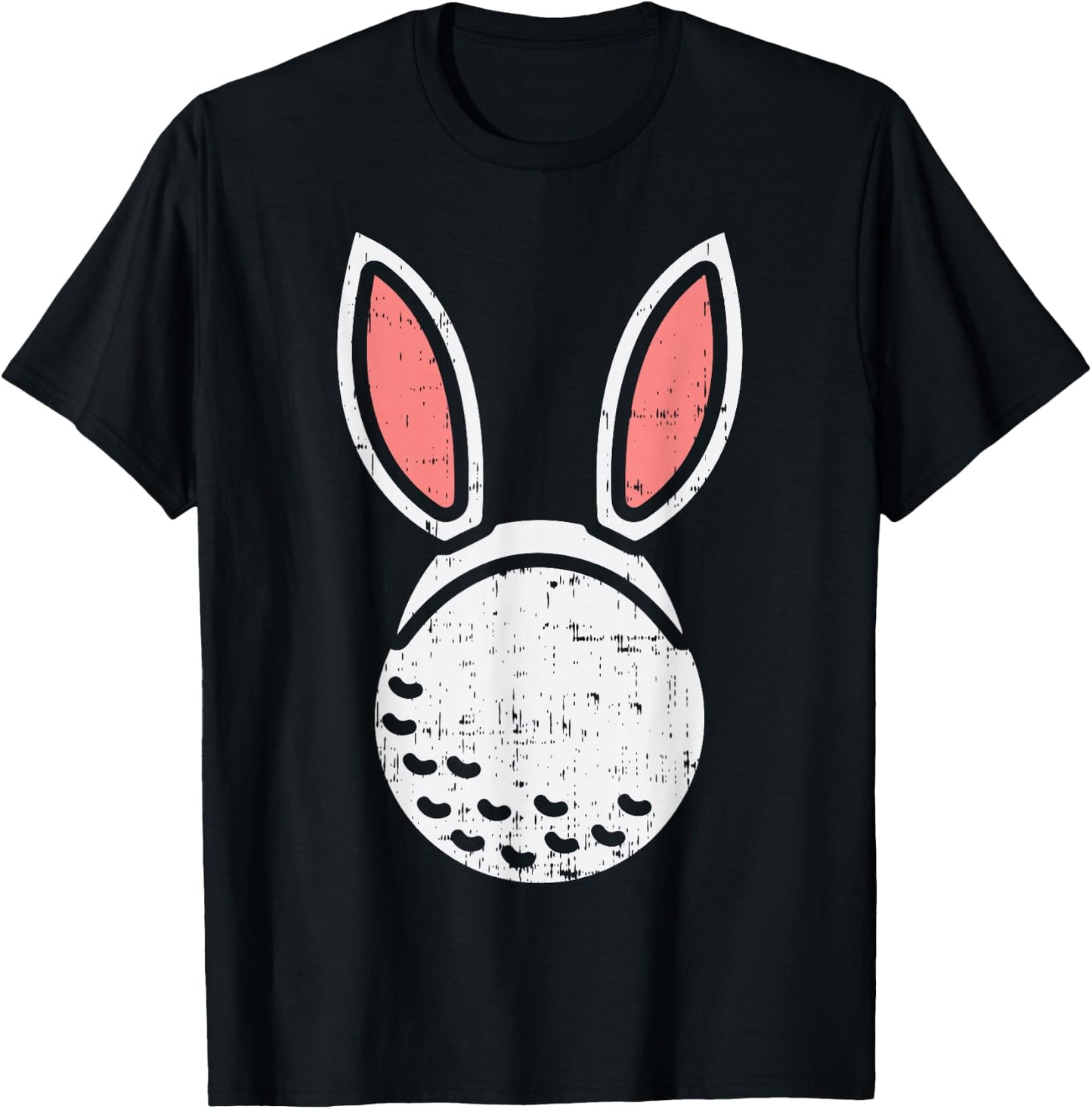 Golf Ball Bunny Ears Funny Golfing Easter Golfer Gift T-Shirt - T-Shirt | Black