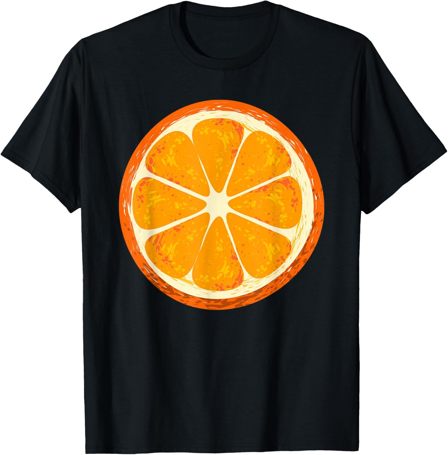 Funny Orange Sliced Fruit Lazy Easy Halloween Costume T-Shirt - T-Shirt | Black