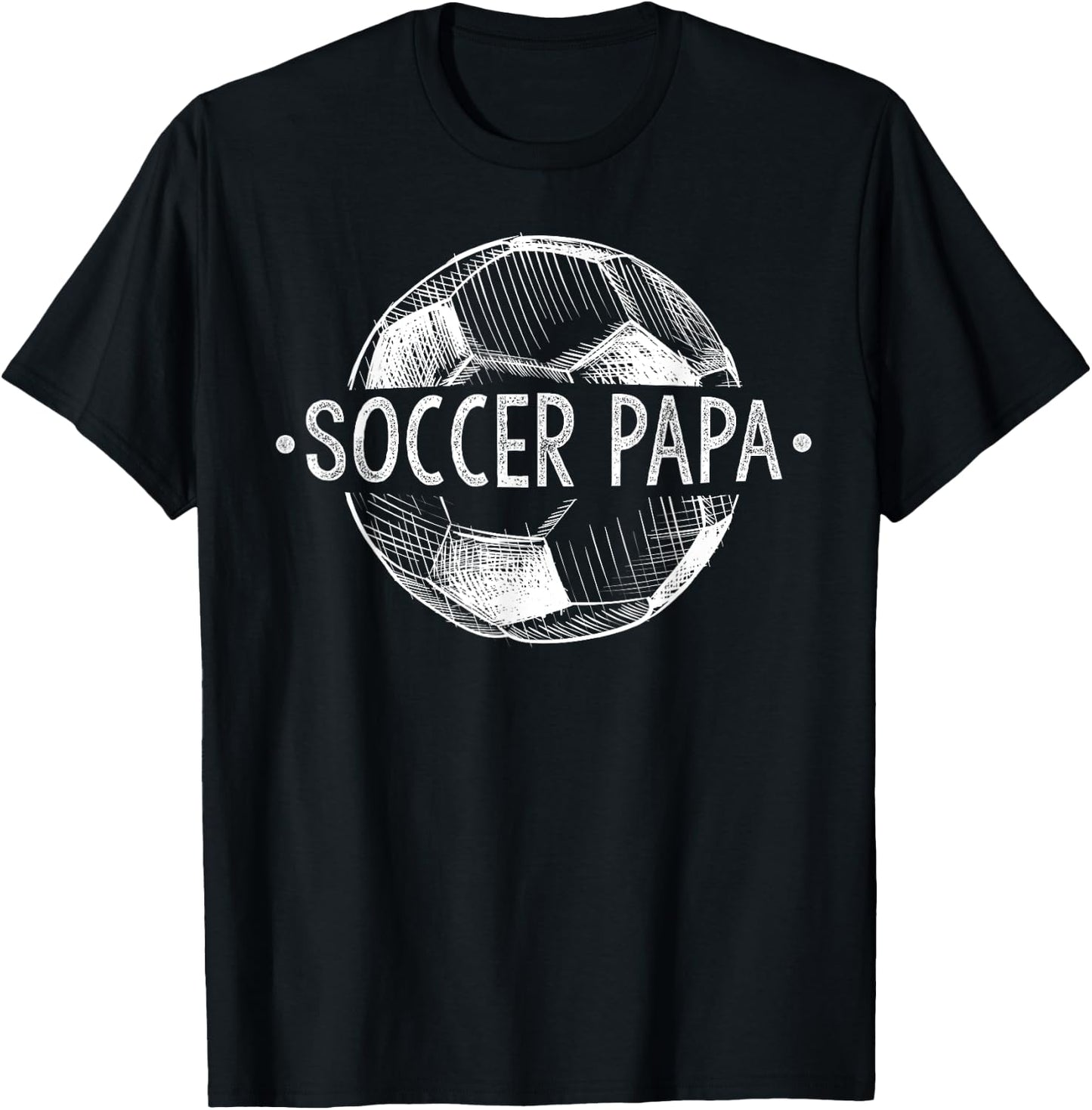Soccer Papa Family Matching Team Player Gift Sport Lover Dad T-Shirt - T-Shirt | Black