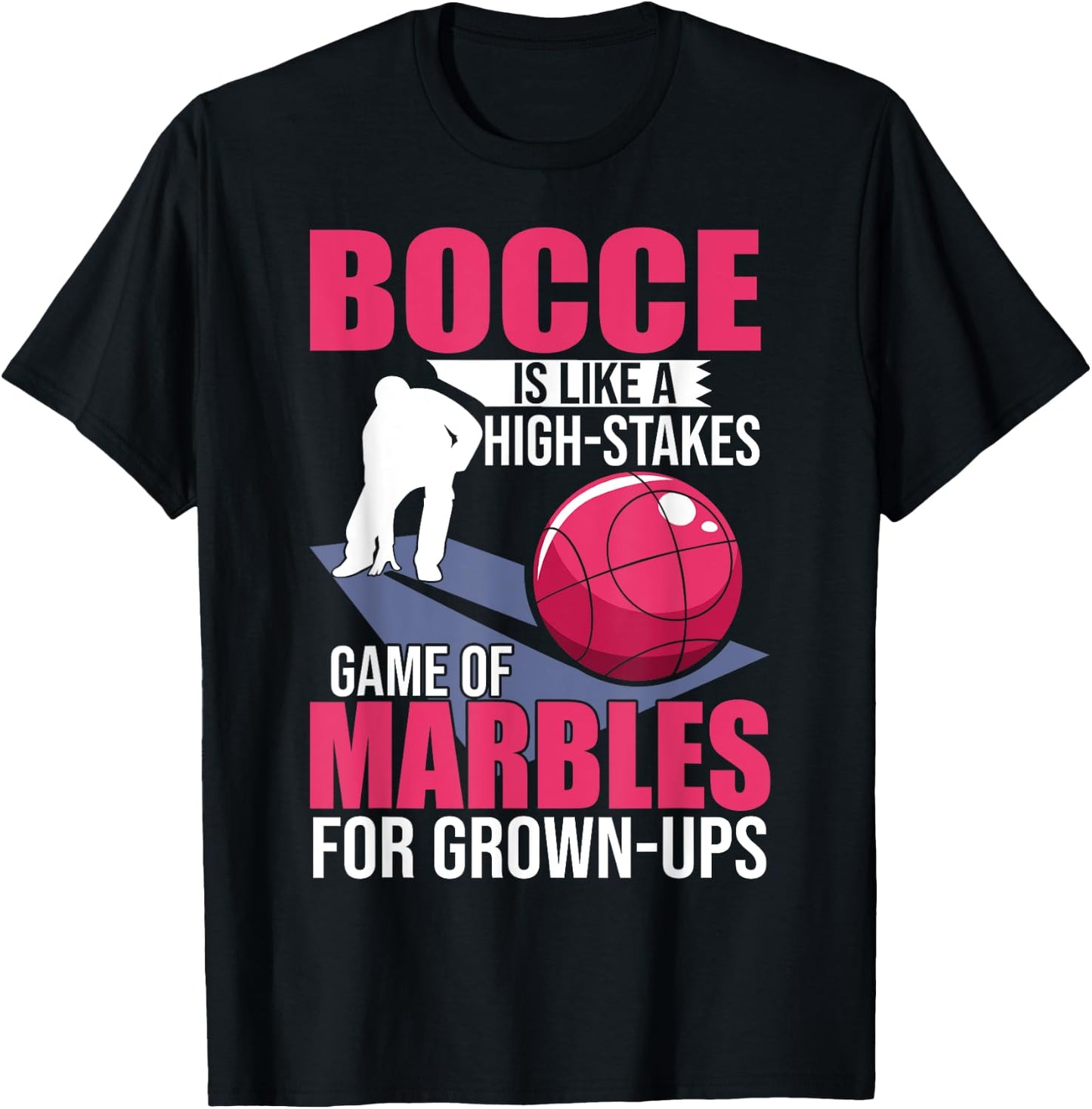 Petanque Italian Bocci Sports Bocce Game Bocce Ball Player T-Shirt - T-Shirt | Black