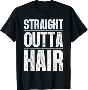 Funny Bald Man Design Dad Joke Bald Head Bald Guys T-Shirt - T-Shirt | Black