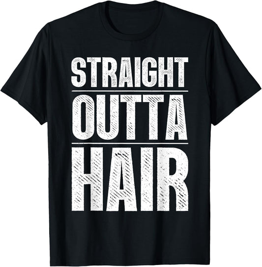 Funny Bald Man Design Dad Joke Bald Head Bald Guys T-Shirt - T-Shirt | Black