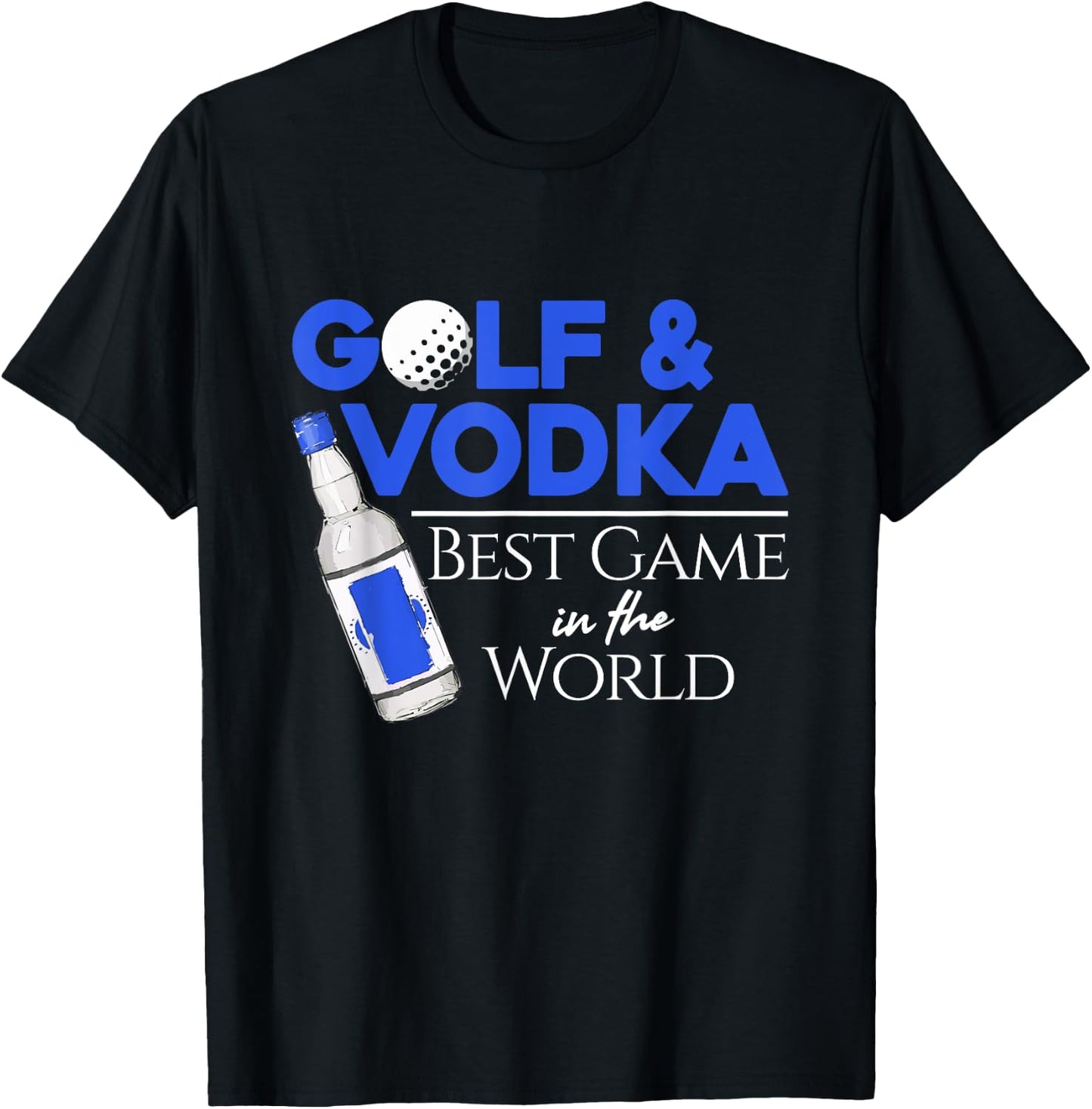 Golf and Vodka - Best Team Playing Golf T-Shirt - T-Shirt | Black