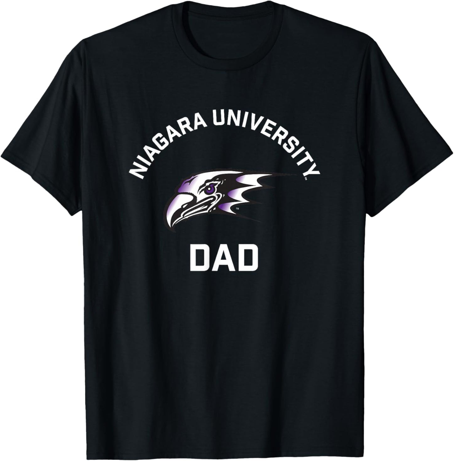 Niagara University Purple Eagles Arched Dad T-Shirt - T-Shirt | Black