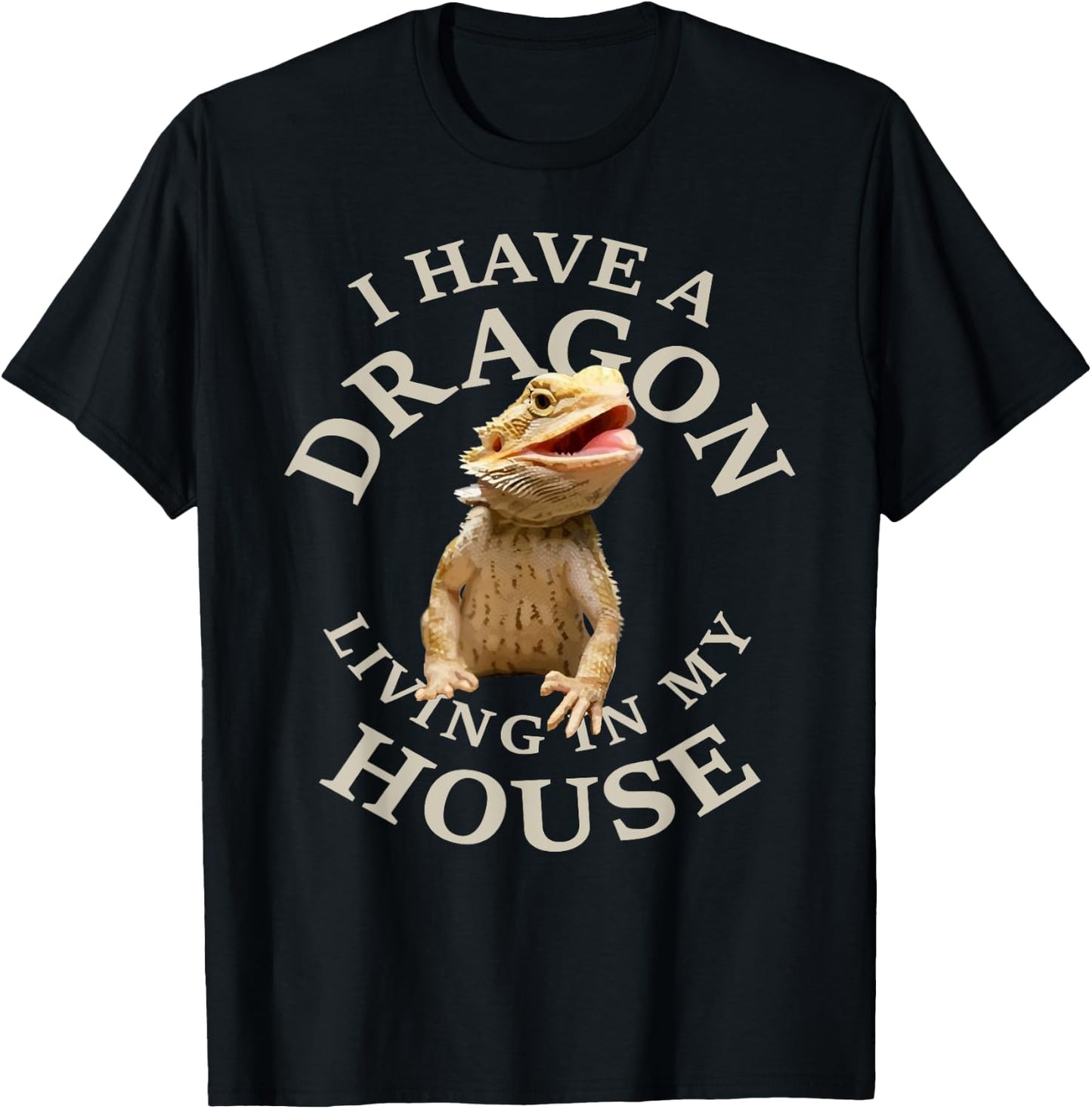 Bearded Dragon Design Youth Lizard Gift Clothing Pocket T-Shirt - T-Shirt | Black