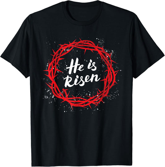 Christian Easter Bible For Believers Jesus He Is Risen T-Shirt - T-Shirt | Black