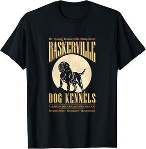 Baskerville Kennels - Sherlock Holmes Design T-Shirt - T-Shirt | Black
