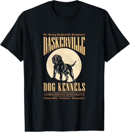 Baskerville Kennels - Sherlock Holmes Design T-Shirt - T-Shirt | Black