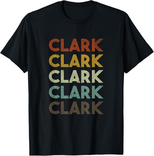 Retro Clark Vintage 80s Style T-Shirt - T-Shirt | Black