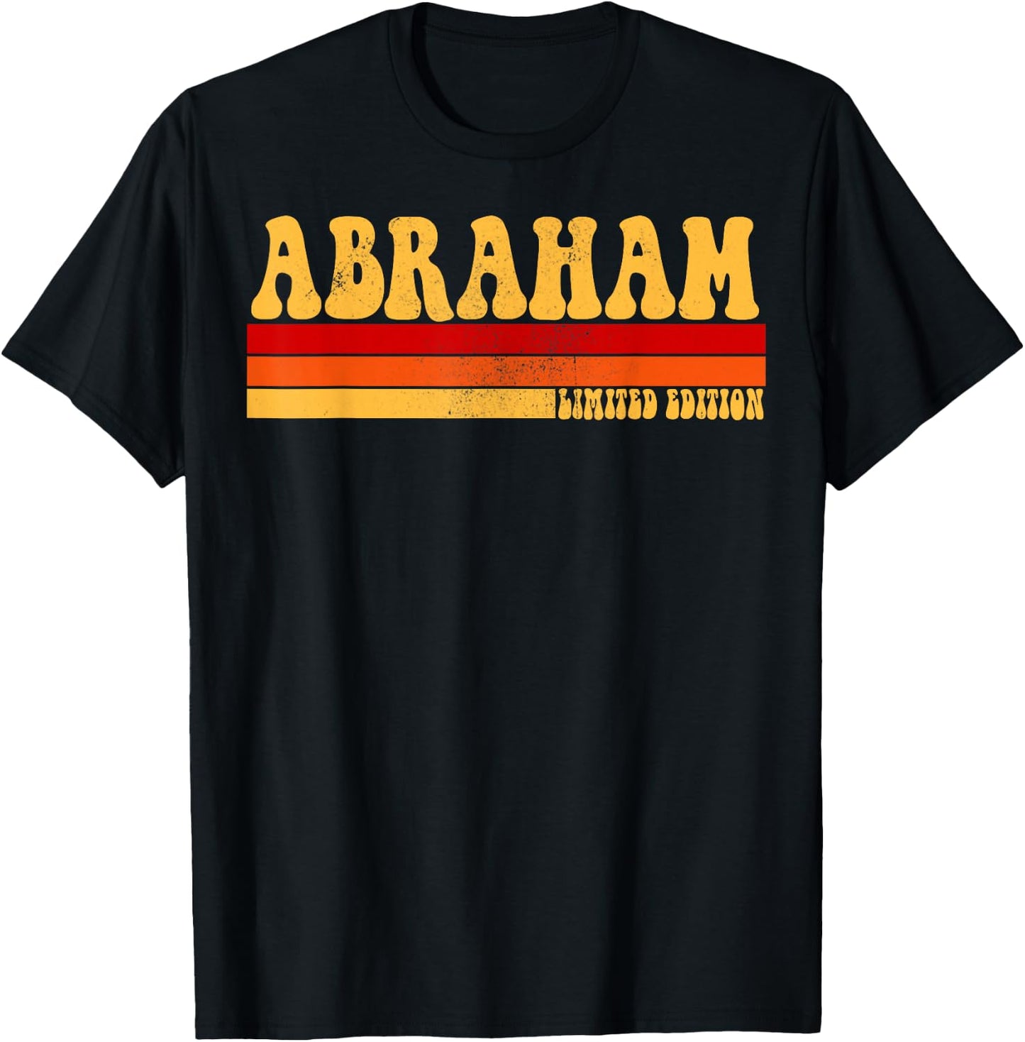ABRAHAM Name Personalized Idea Men Retro Vintage ABRAHAM T-Shirt - T-Shirt | Black