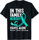 In This Family Nobody Fights Alone Ovarian Cancer Awareness T-Shirt - T-Shirt | Black