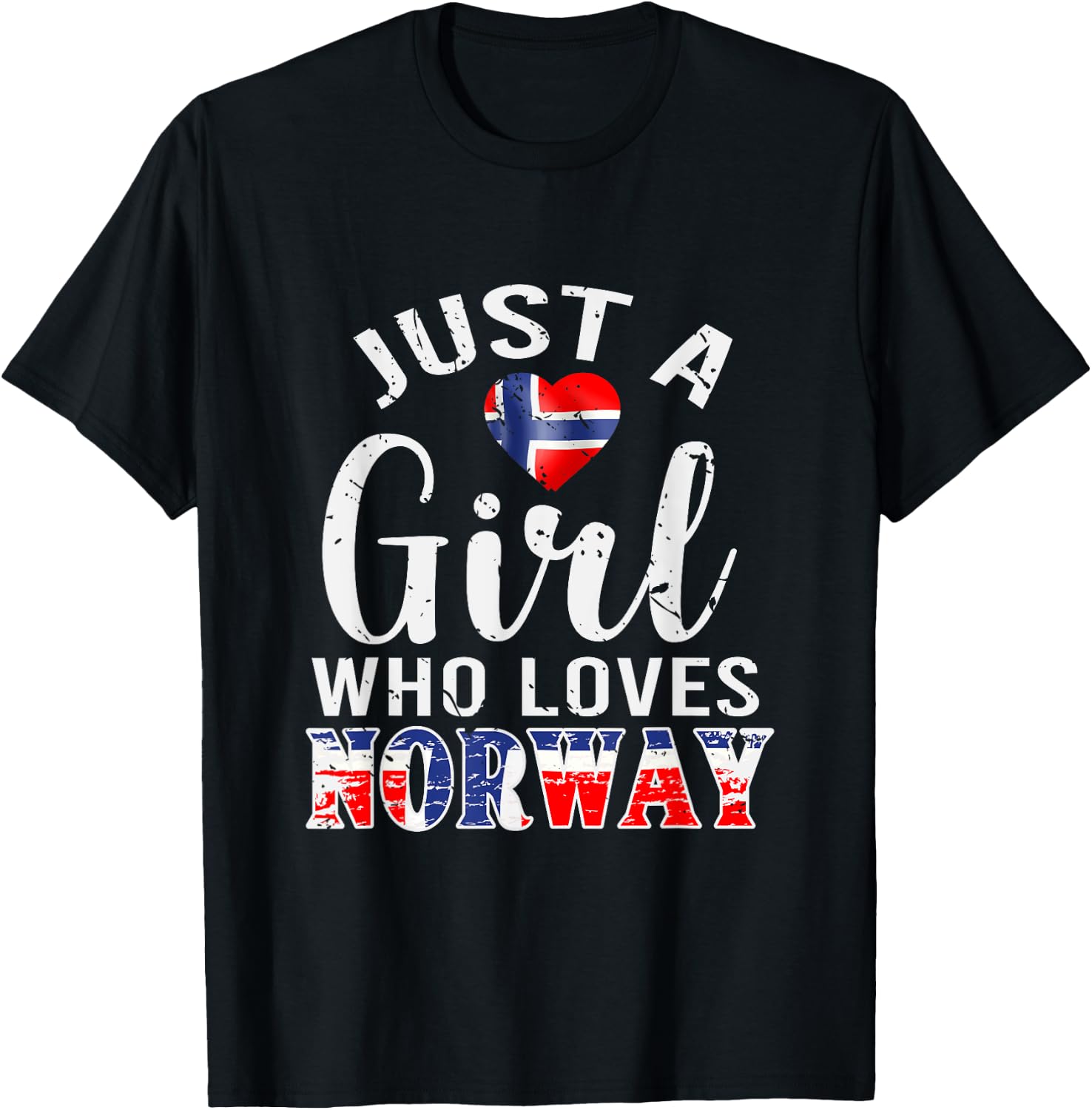 Norway Lover Norwegian Women Girls Gift Norway T-Shirt - T-Shirt | Black