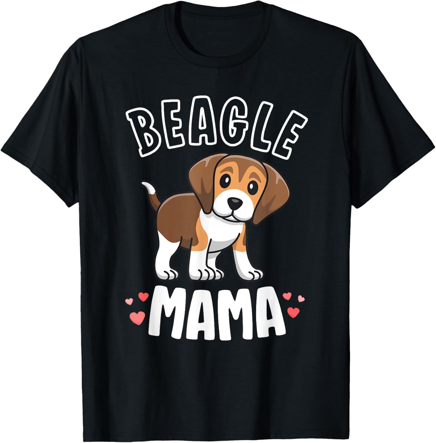 Beagle Mama Dog Mom Shirts Gift Beagle Lover T-Shirt - T-Shirt | Black