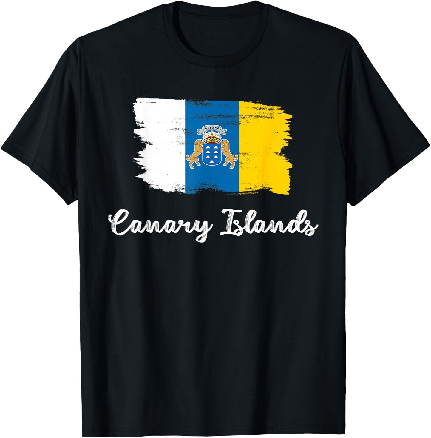 Canary Islands Flag And Canarian History Map , Women T-Shirt - T-Shirt | Black