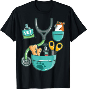 Veterinary Animal Zoo Animals Veterinarian Halloween Costume T-Shirt - T-Shirt | Black