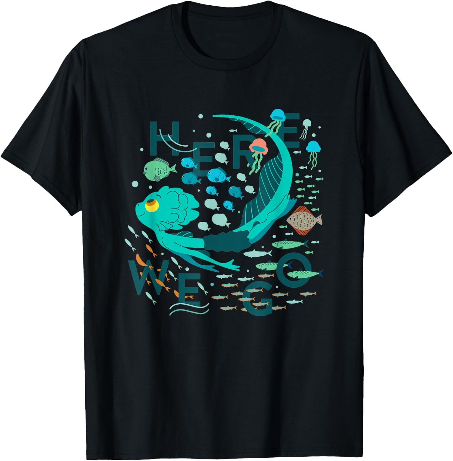 Disney Pixar Luca Here We Go T-Shirt - T-Shirt | Black