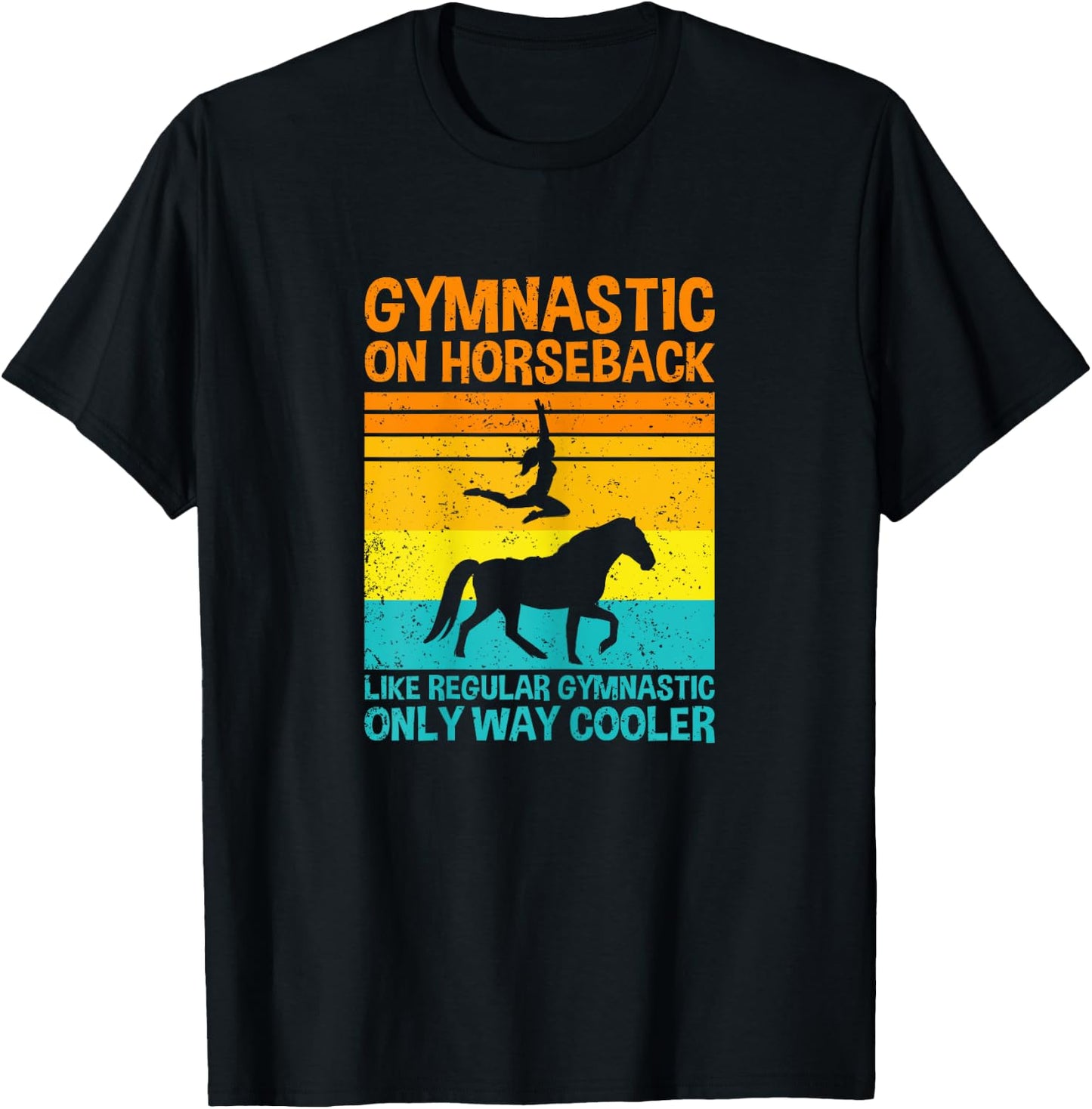 Gymnastic On Horseback, Horse Vaulting T-Shirt - T-Shirt | Black