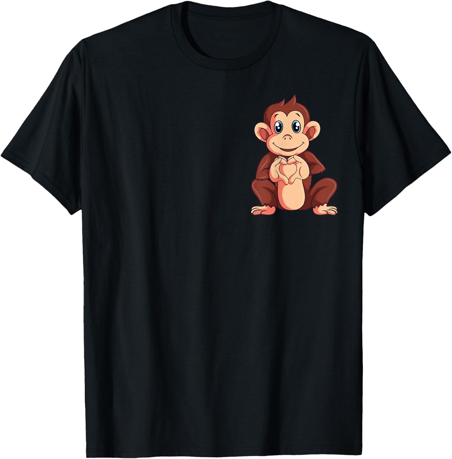 Monkey Lover Boys Girls Kids Women T-Shirt - T-Shirt | Black