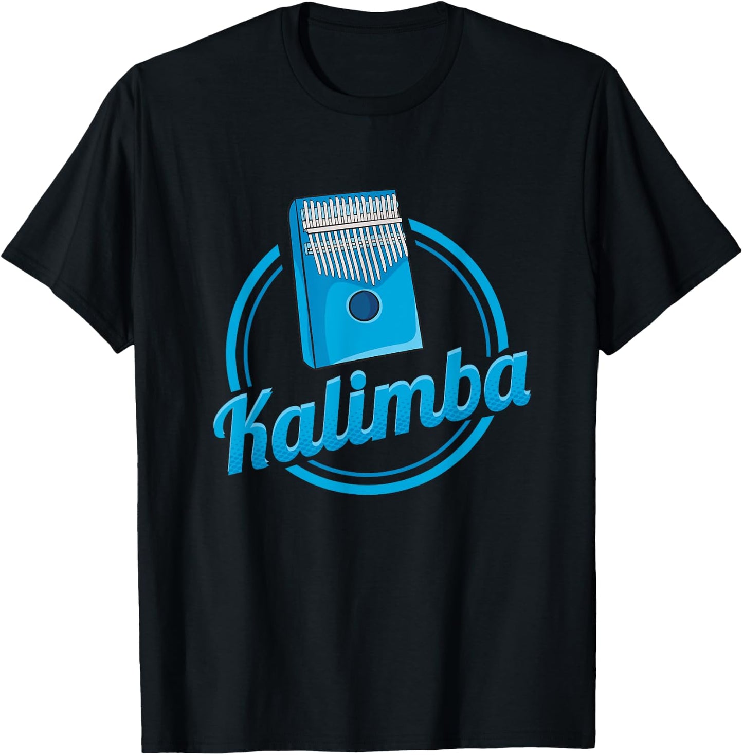 Blue Idiophone Design for Kalimba Players T-Shirt - T-Shirt | Black