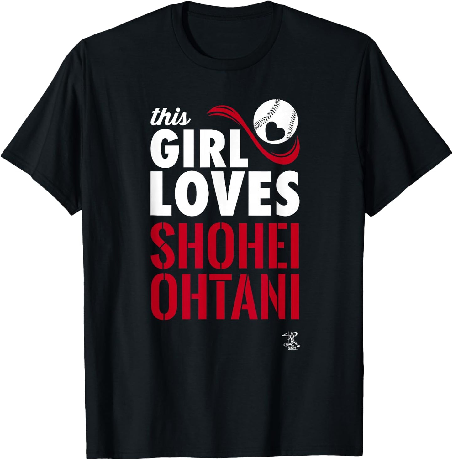 Shohei Ohtani This Girl Loves Los Angeles Baseball MLBPA T-Shirt - T-Shirt | Black