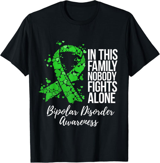 Family Support Bipolar Disorder Awareness T-Shirt - T-Shirt | Black