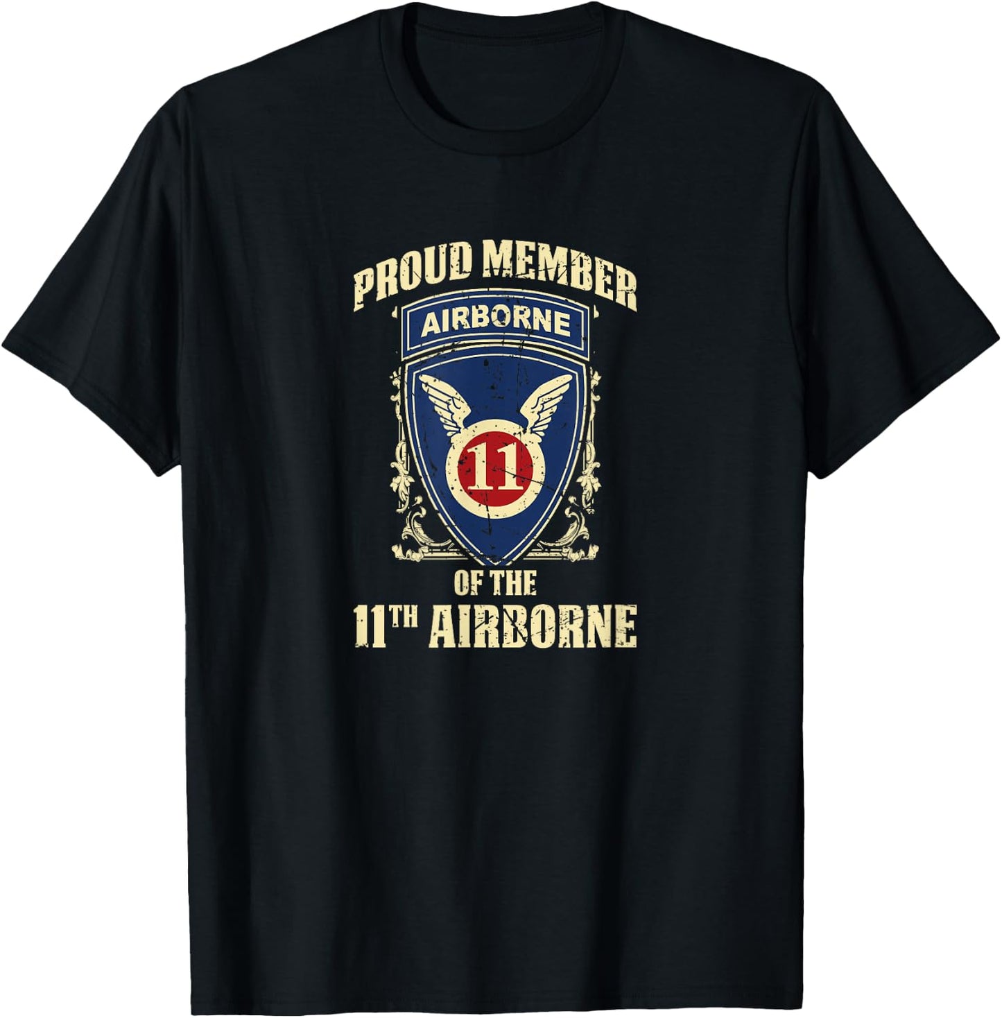 Airborne Shirt - 11th Airborne T-Shirt - T-Shirt | Black