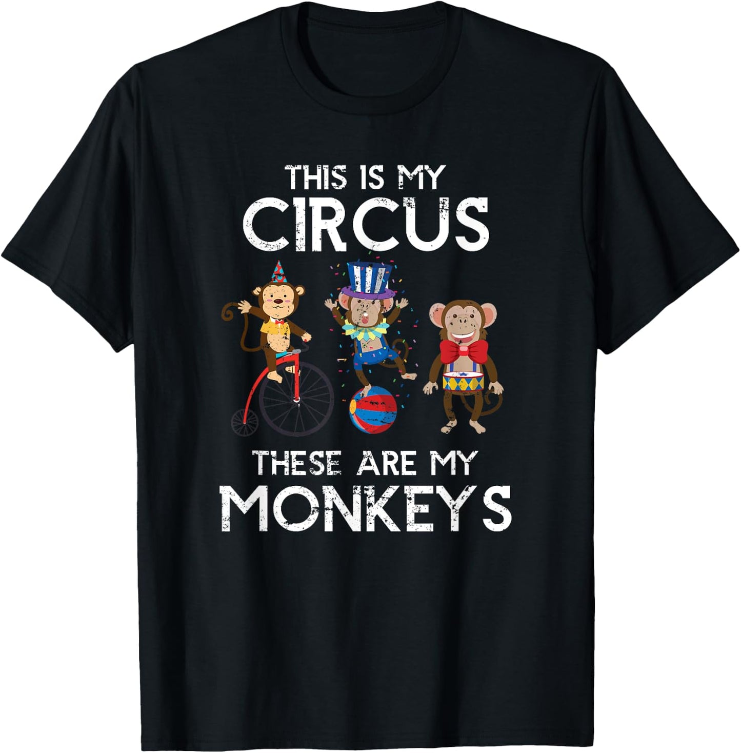Zoo Keeper Animal Jungle Gift Monkey - Black - Small - -Adults - Short Sleeve - Cotton 60% Polyester 40% T-Shirt - T-Shirt | Black