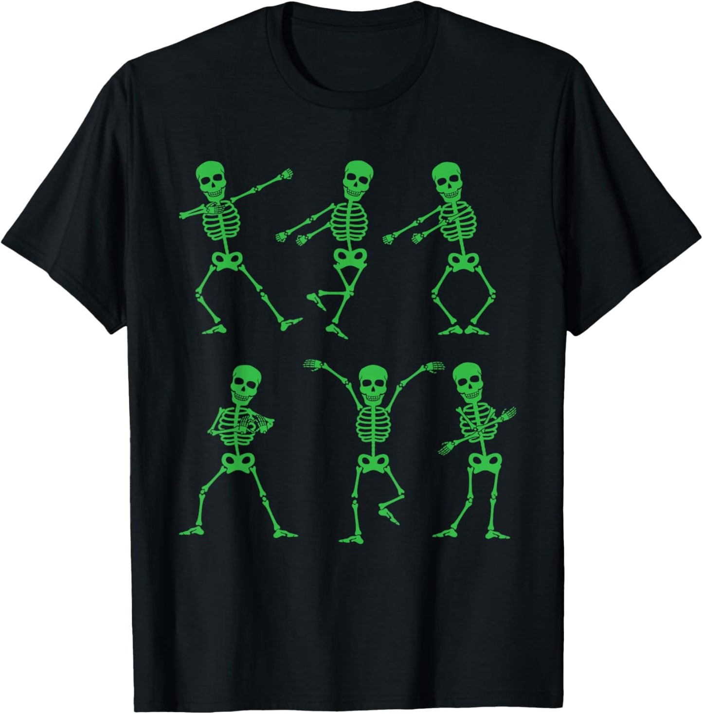 Happy Halloween Dancing Skeletons Skull Party Adults Kids T-Shirt - T-Shirt | Black