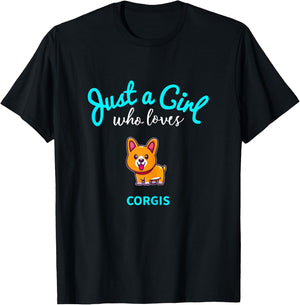 Corgi Shirt for Girls | Kids Corgi T-Shirt - T-Shirt | Black