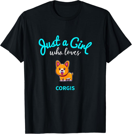 Corgi Shirt for Girls | Kids Corgi T-Shirt - T-Shirt | Black