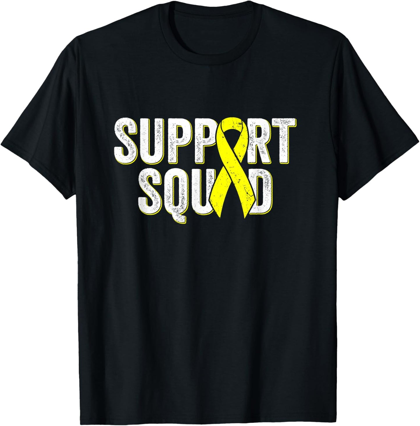 Endometriosis Awareness - Support Squad Endo Support Ribbon T-Shirt - T-Shirt | Black