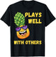 Pineapple Swinging Swinger Plays Well With Others T-Shirt - T-Shirt | Black