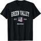 Green Valley Arizona AZ Vintage American Flag Sports Design T-Shirt - T-Shirt | Black