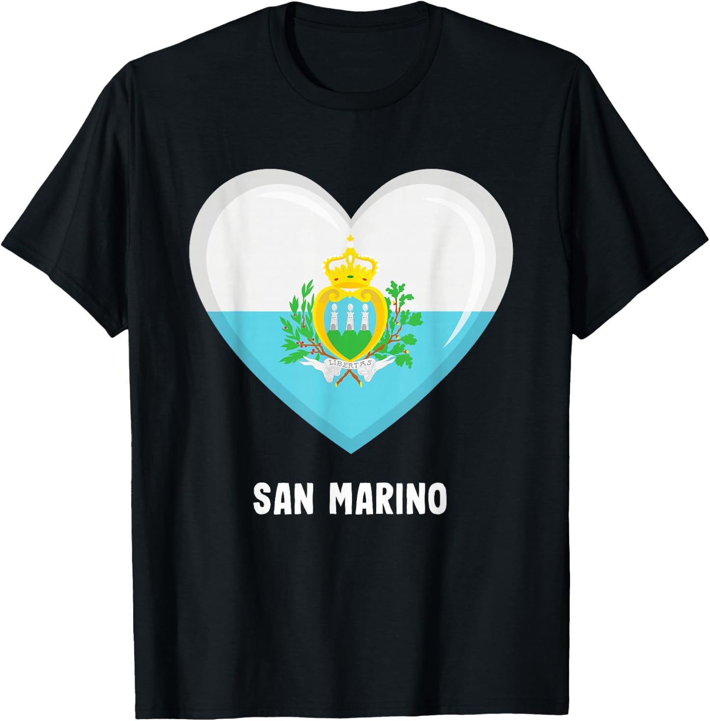 San Marino Flag Jersey | San Marinese T-Shirt - T-Shirt | Black