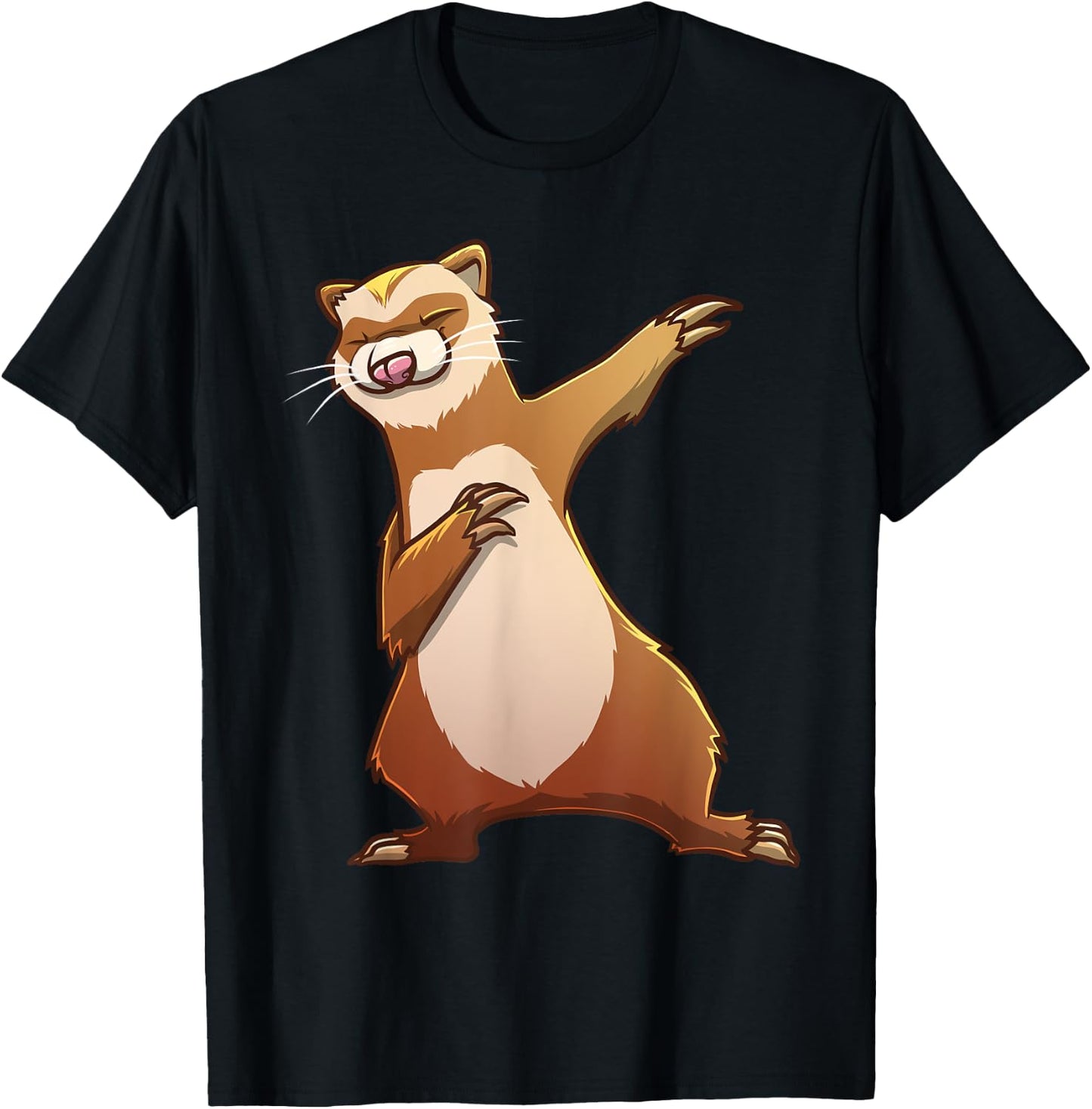 Funny Ferret Gift Kids Men Women Dabbing Dance Hip-hop T-Shirt - T-Shirt | Black