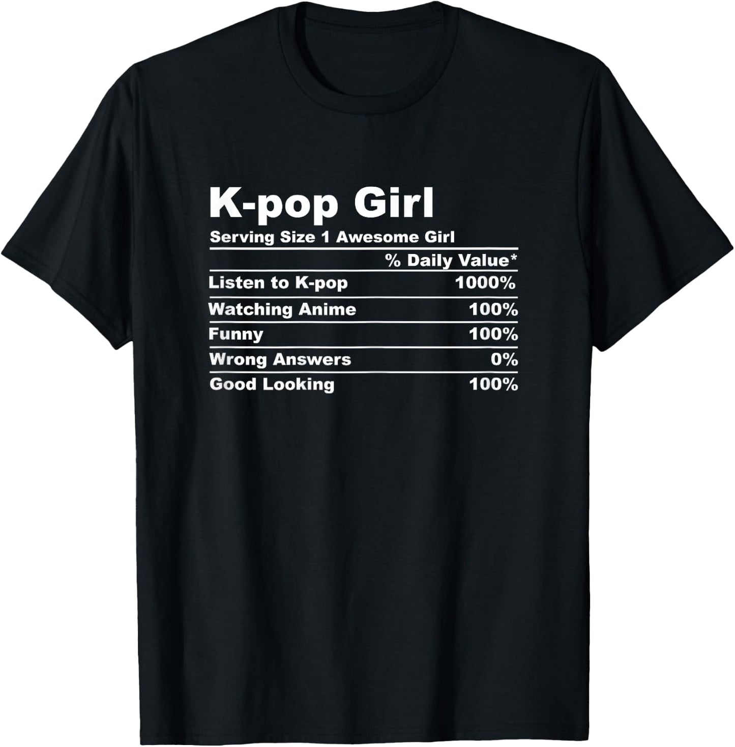 K-pop Girl Kpop Anime Gift T-Shirt - T-Shirt | Black