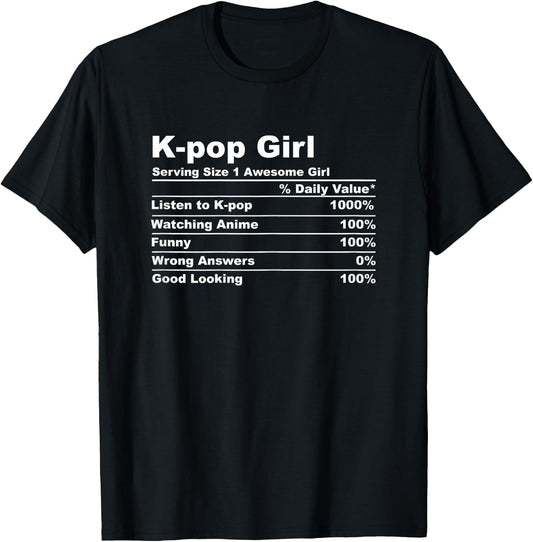 K-pop Girl Kpop Anime Gift T-Shirt - T-Shirt | Black