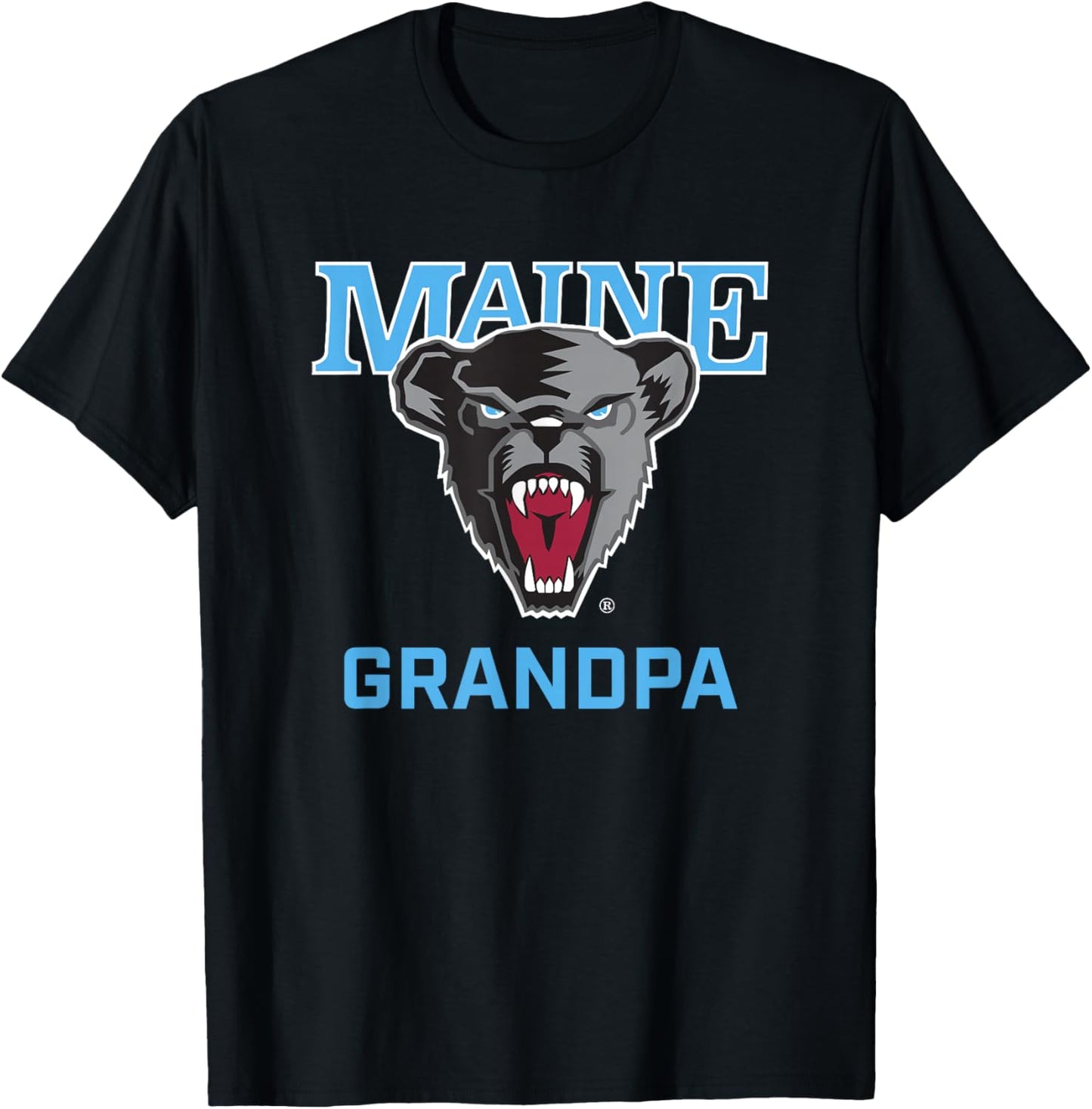 University of Maine Black Bears Arched Grandpa T-Shirt - T-Shirt | Black