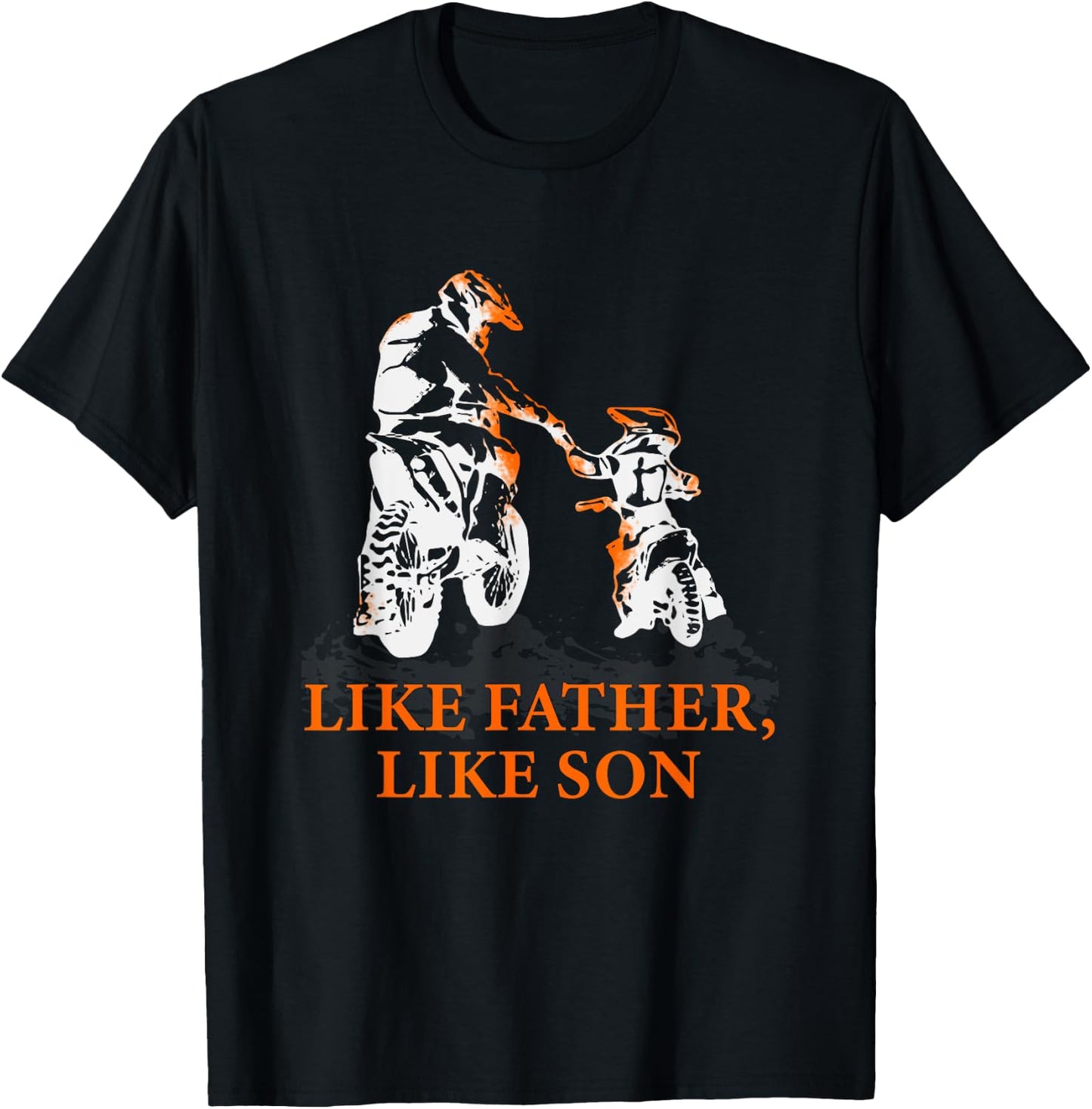 Motocross Dirt Bike - Like Father Like Son Biker Lovers Gift T-Shirt - T-Shirt | Black