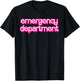 Retro Pink Emergency Department Nurses ER Doctor T-Shirt - T-Shirt | Black