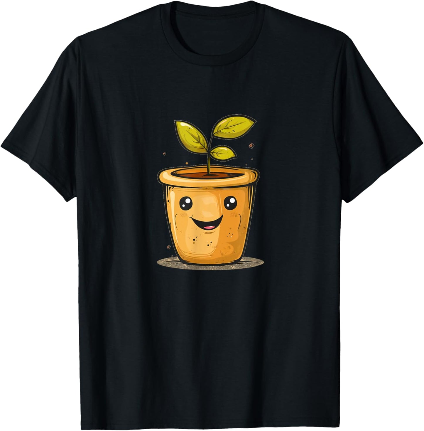 Nice Flower Pot Face T-Shirt - T-Shirt | Black