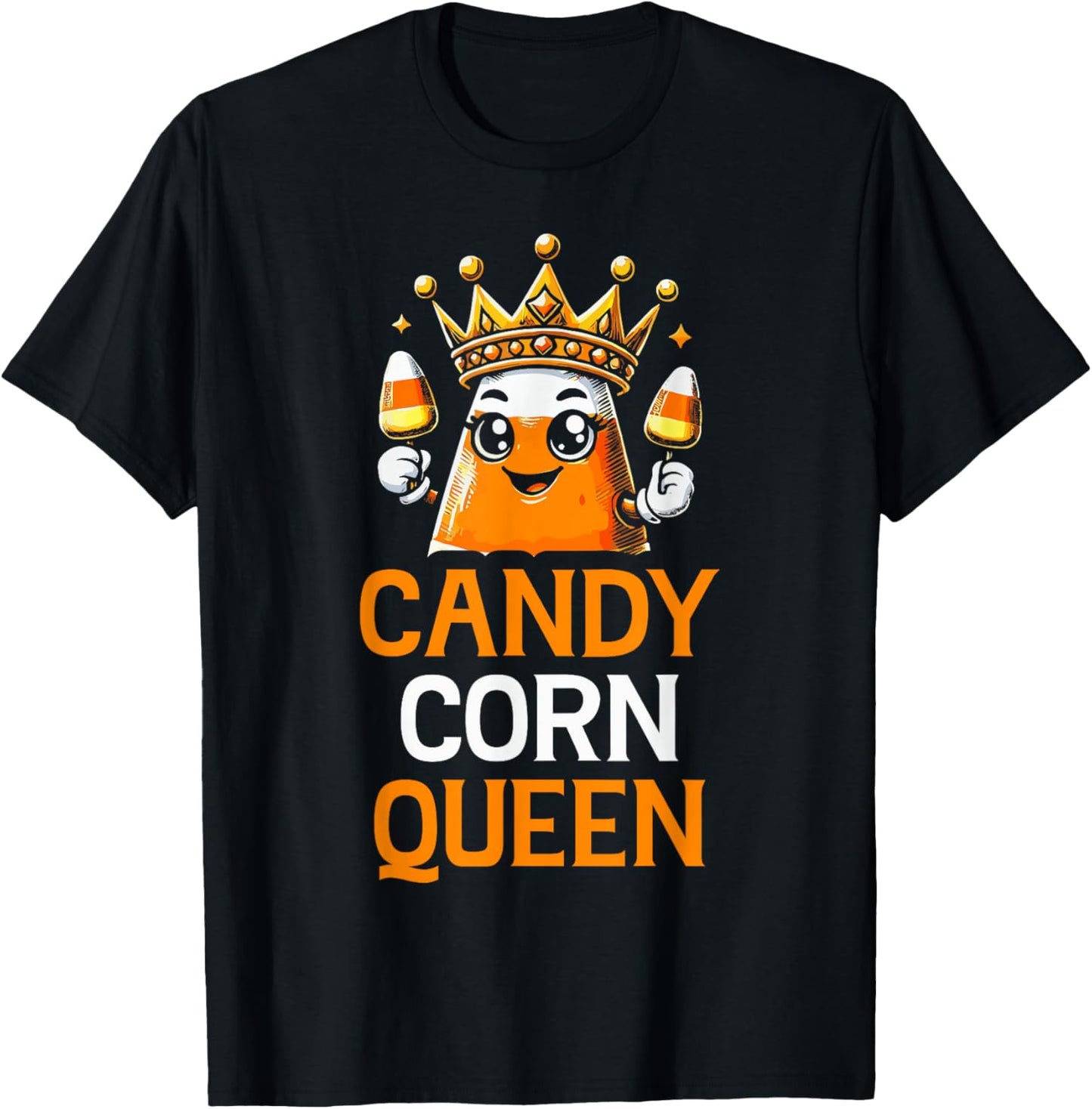 Candy Corn Queen T-Shirt - T-Shirt | Black