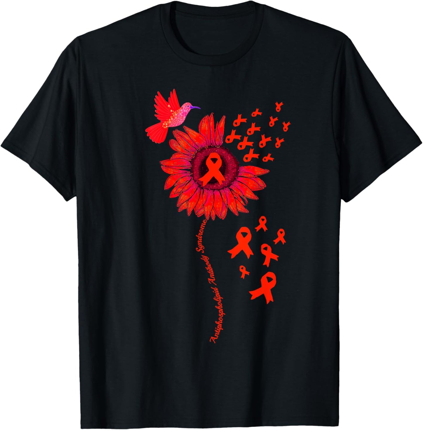 Antiphospholipid Antibody Syndrome Awareness Sunflower T-Shirt - T-Shirt | Black