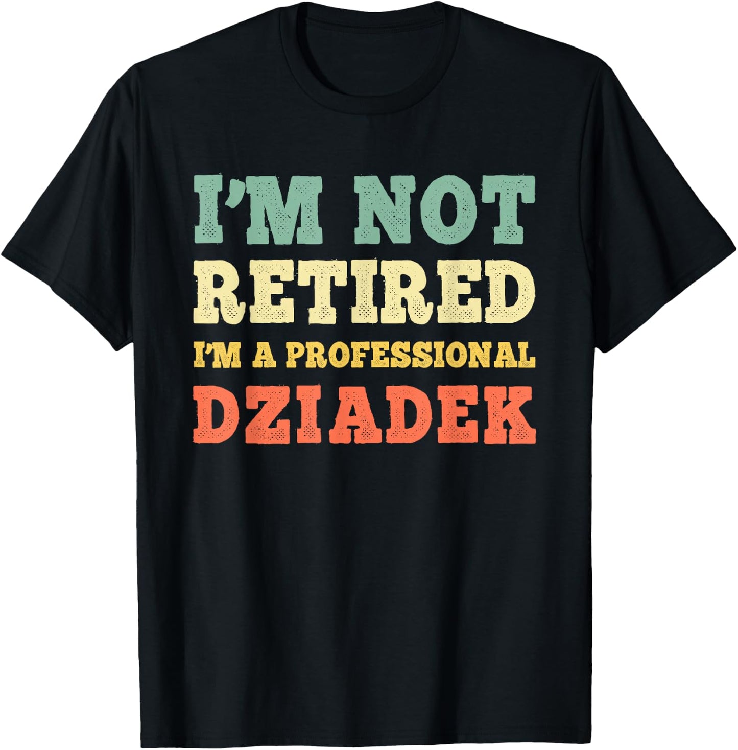 I'm Not Retired A Professional Dziadek Retirement Vintage T-Shirt - T-Shirt | Black
