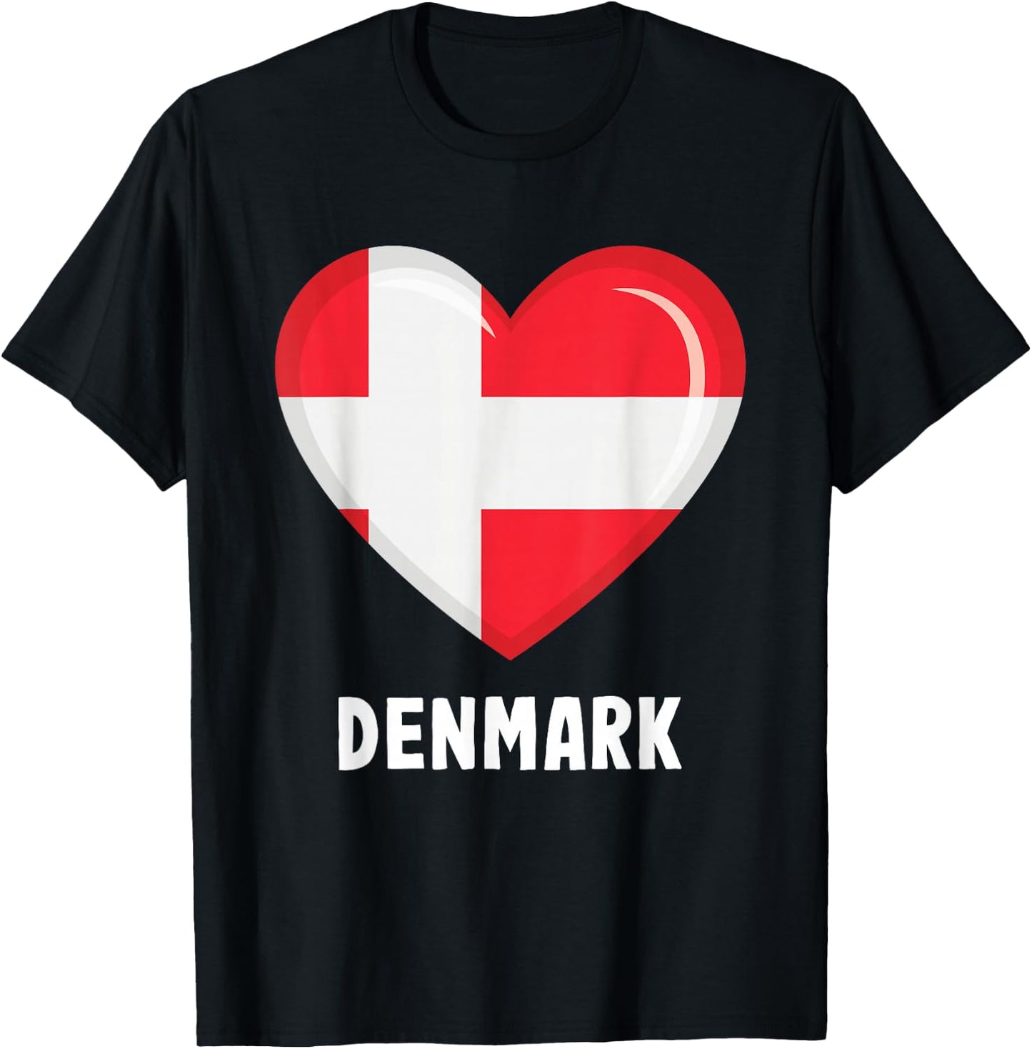 Denmark flag jersey, Danish T-Shirt - T-Shirt | Black