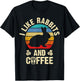 I like Rabbits & Coffee Funny vintage Pet theme lover gift T-Shirt - T-Shirt | Black