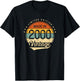Classic Vintage 2000 Limited Edition 25th Birthday Men Women T-Shirt - T-Shirt | Black