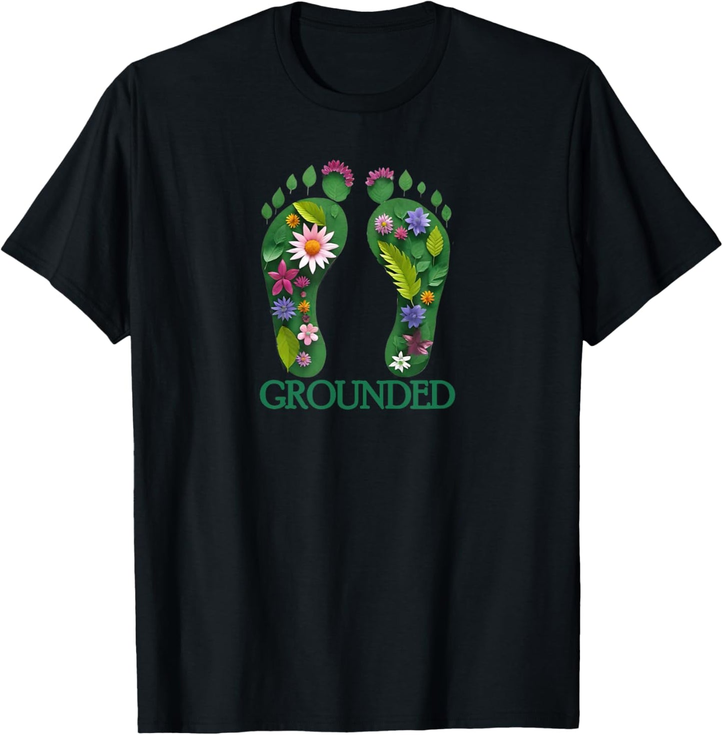 Earthed Barefoot Grounding T-Shirt - T-Shirt | Black