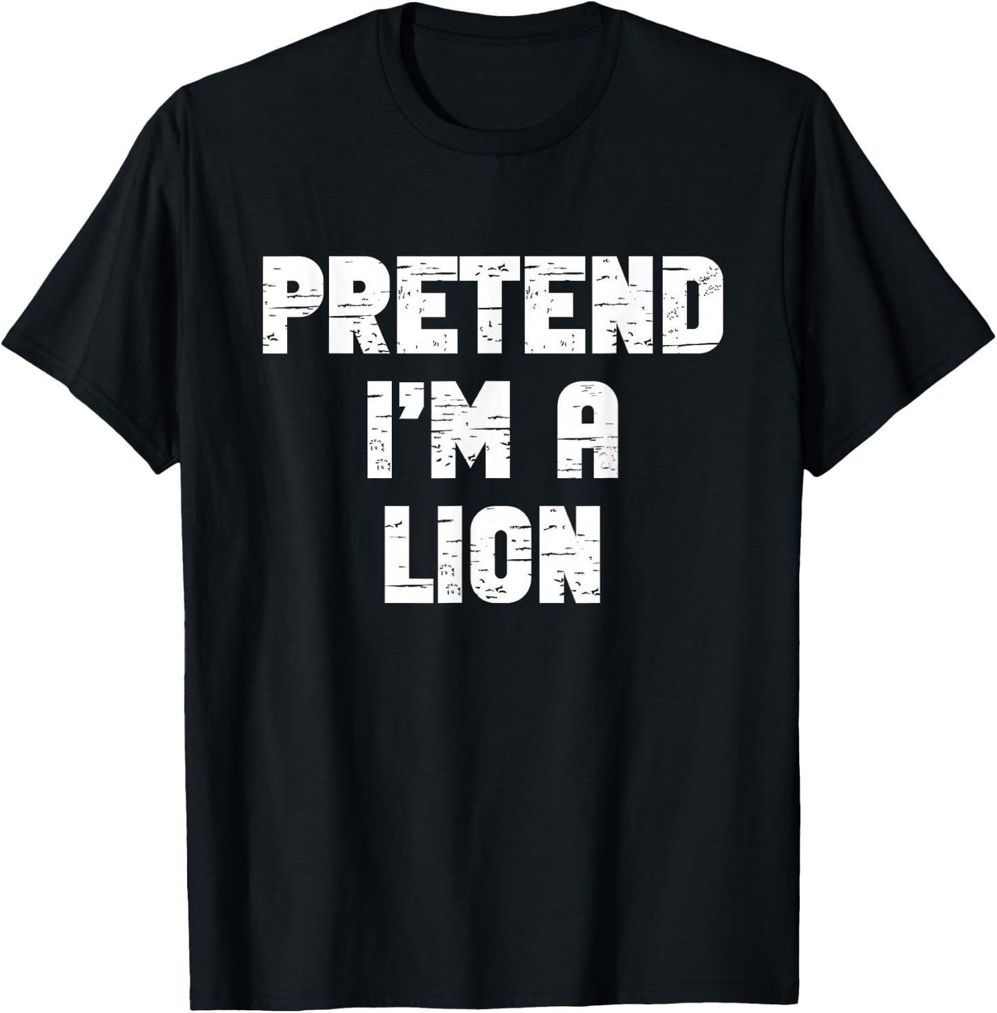 Halloween Pretend I'm A Lion Costume Funny Lazy Kids Adult T-Shirt - T-Shirt | Black