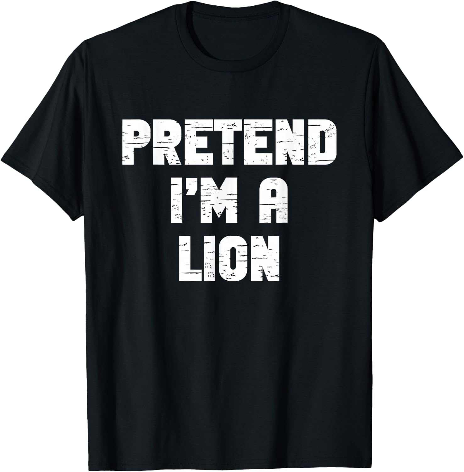 Halloween Pretend I'm A Lion Costume Funny Lazy Kids Adult T-Shirt - T-Shirt | Black